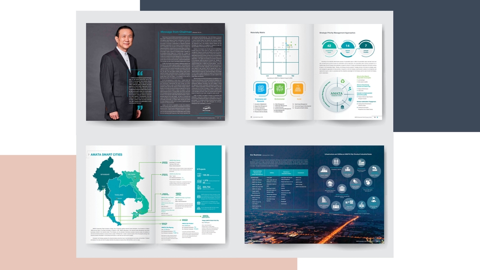 สื่อสิ่งพิมพ์และนามบัตร - Design Layout นิตยสารและสื่อสิ่งพิมพ์ Annual Report รายงานประจำปี - 10