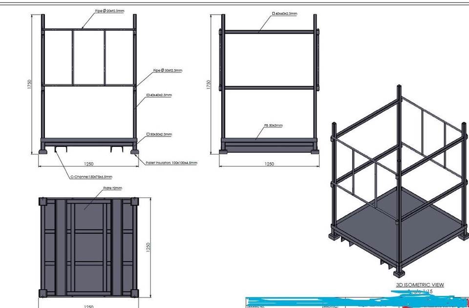 เขียนแบบวิศวกรรมและออกแบบโครงสร้าง - เขียนแบบโครงสร้าง sheet matal /2D /3D - 2