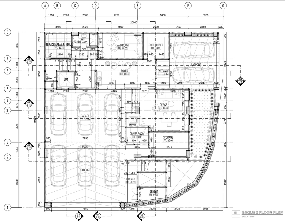 CAD Drawing - Gambar Kerja Autocad 2D : Arsitek, Struktur, MEP - 2