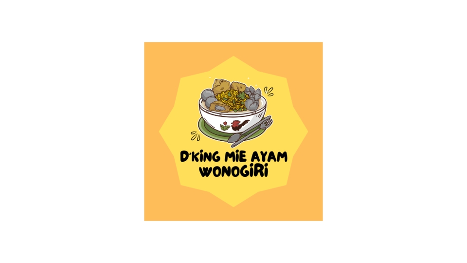 Jasa desain logo untuk restoran dengan desain logo mie ayam wonogiri yang unik dan menarik.