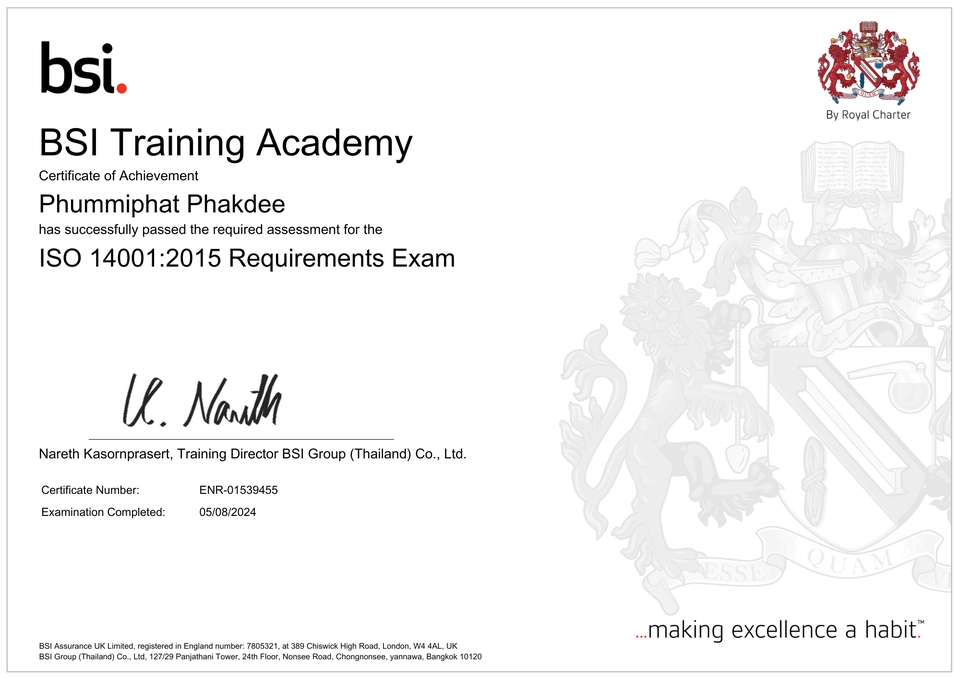 จัดอบรม สัมมนา - รับฝึกอบรม ระบบ ISO14001:2015 Environmental Management Systems พร้อมใบประกาศ (Certificated) - 4