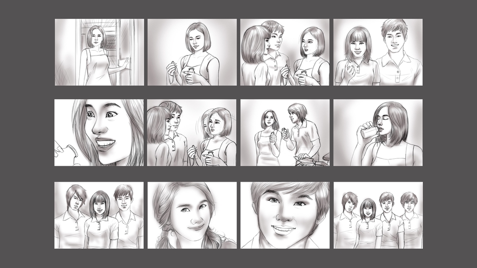 วาด/ออกแบบสตอรี่บอร์ด - รับวาด Storyboard สำหรับงาน โฆษณา / Presentation / music video - 2