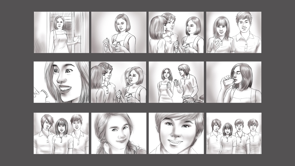 วาด/ออกแบบสตอรี่บอร์ด - รับวาด Storyboard สำหรับงาน โฆษณา  /  Presentation / music video - 2