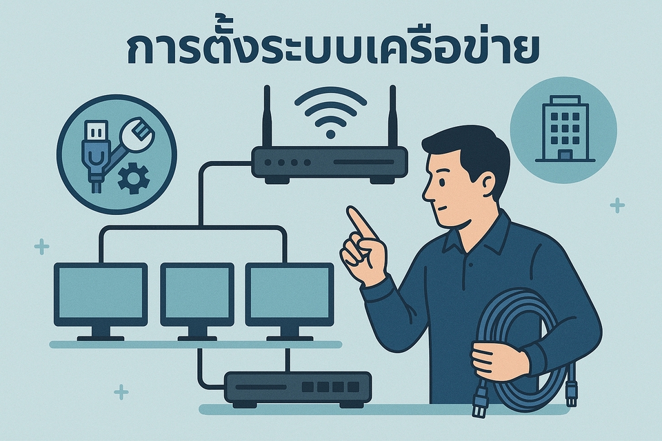 วางระบบเครือข่ายคอมพิวเตอร์ ติดตั้งเซิร์ฟเวอร์ บริการไอทีครบวงจร
