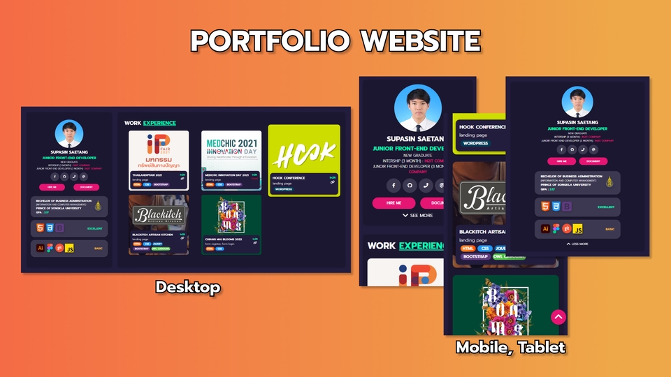Web Development - รับเขียนเว็บไซต์ โดยใช้ HTML, CSS, Javascript ที่รองรับทุกอุปกรณ์ (responsive) - 3