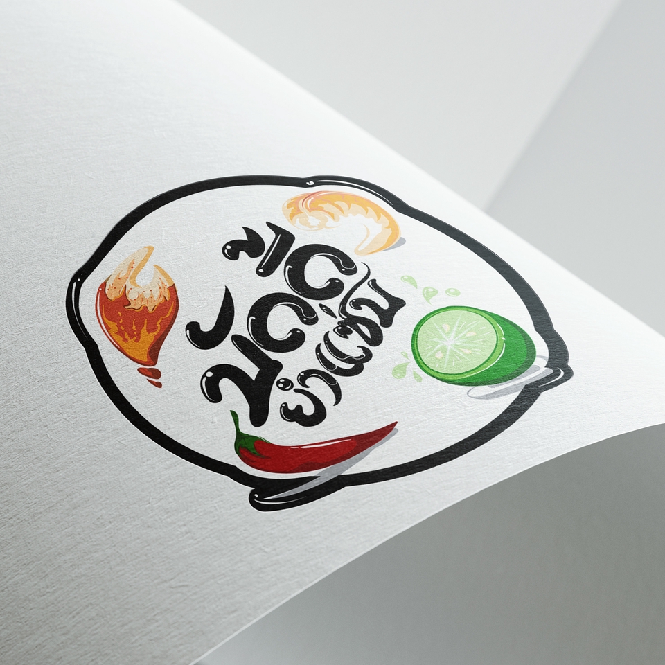 รับออกแบบโลโก้ร้านอาหาร โลโก้สไตล์มินิมอล อาหารไทย