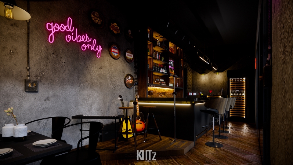 รับออกแบบตกแต่งร้านอาหาร บาร์ สไตล์โมเดิร์น