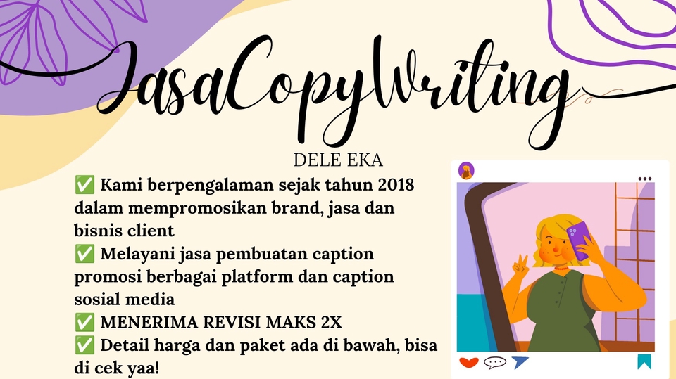 Caption Sosial Media - JASA PENULISAN CAPTION PROMOSI BISNIS DAN AKUN SOSIAL MEDIA COPY WRITING - 1
