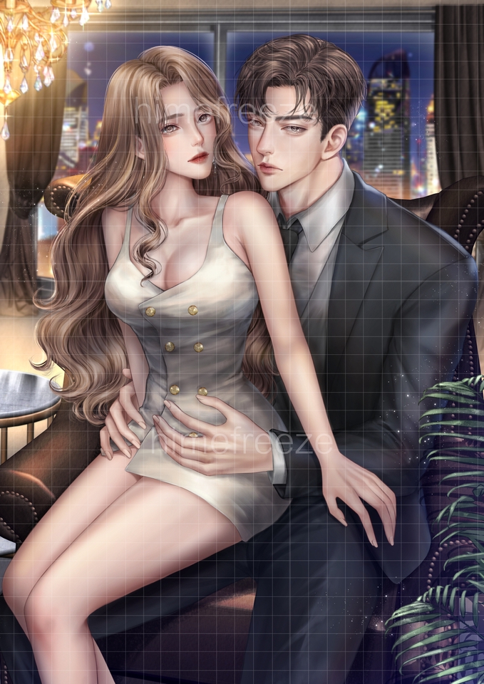 รับวาดรูปคู่รัก digital painting วาดภาพประกอบ วาดภาพคู่ วาดภาพคู่รัก รับวาดรูป