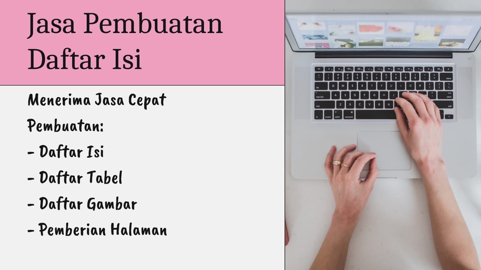 Pengetikan Umum - Jasa pembuatan Daftar Isi, Daftar Tabel, Daftar Gambar, Daftar Pustaka - 2