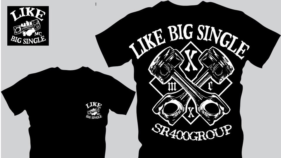 รับออกแบบเสื้อผ้า เสื้อยืด Like Big Single SR400Group ออกแบบเสื้อแฟชั่น ออกแบบลายเสื้อ