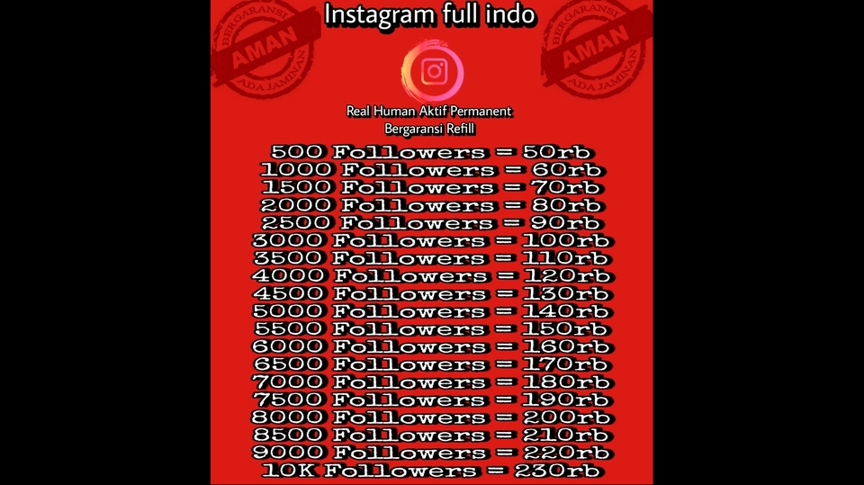 Tambah Followers - Followers Instagram Full Indo Real Human Aktif Permanent - 1