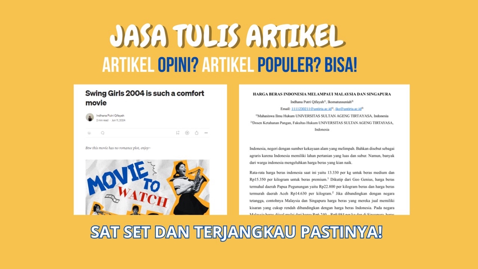 Jasa Penulis Artikel Berkualitas dan Bergaransi - Jasa Penulisan Artikel untuk Blog, Murah, dan Trusted