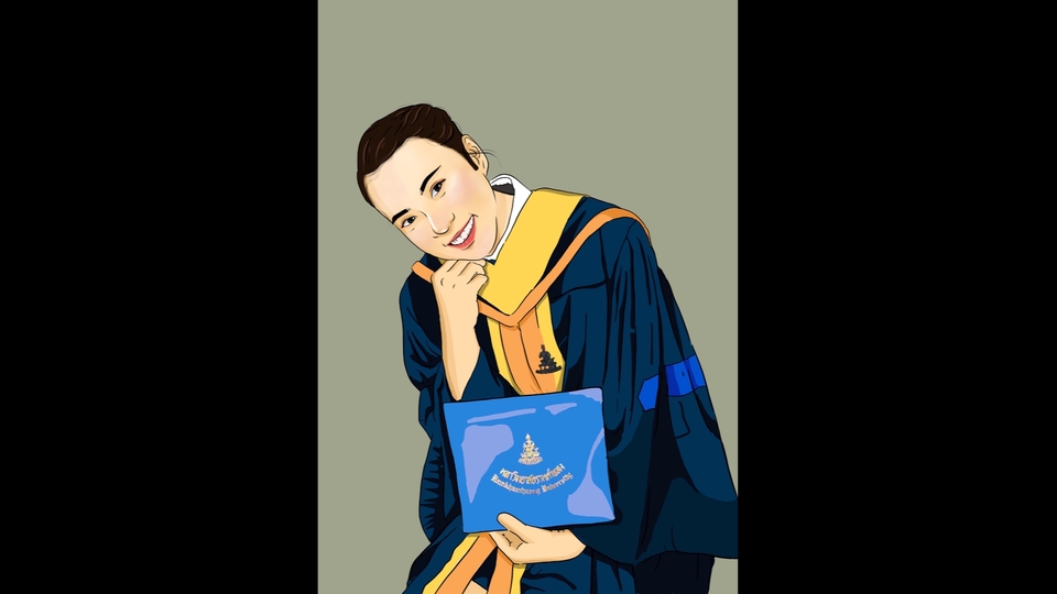 วาดภาพเหมือน Portrait - รับวาดภาพ ลายเส้น - ภาพสี - 6