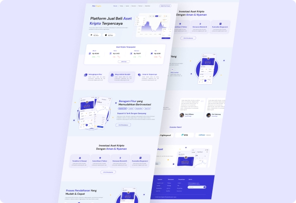 Desain UI UX untuk platform jual beli aset kripto terpecaya di Indonesia