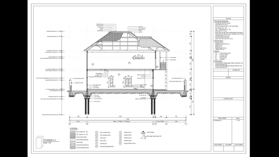 CAD Drawing - Desain Gambar Kerja (Autocad) 2D  - 3