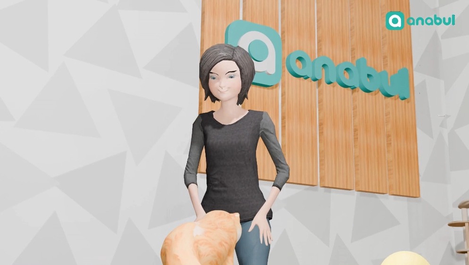 Jasa pembuatan animasi 3d dengan karakter wanita dan kucing 3d untuk promosi di media sosial