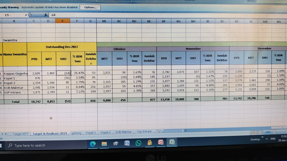 Jasa input data excel - Data entry untuk pekerjaan dengan tabel data riwayat pengiriman dengan kolom tanggal, kode lokasi, dan jumlah.
