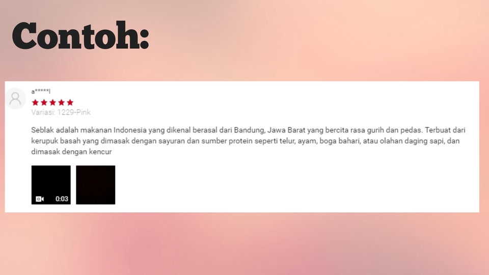 Memberi Review - Jasa Review Produk di Marketplace Shopee, Tokopedia, Lazada - 3