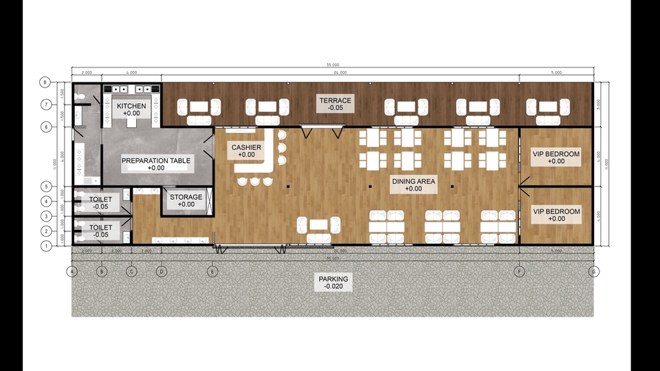 CAD Drawing - Color Plan Design - 1