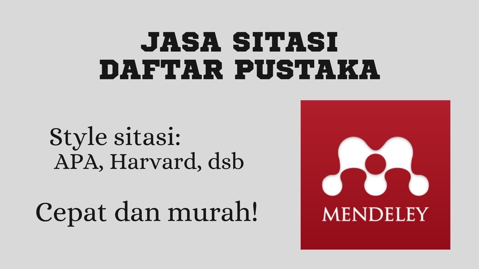 Jasa Lainnya - Layanan jasa sitasi daftar pustaka cepat dan murah sesuai kebutuhan anda! - 1