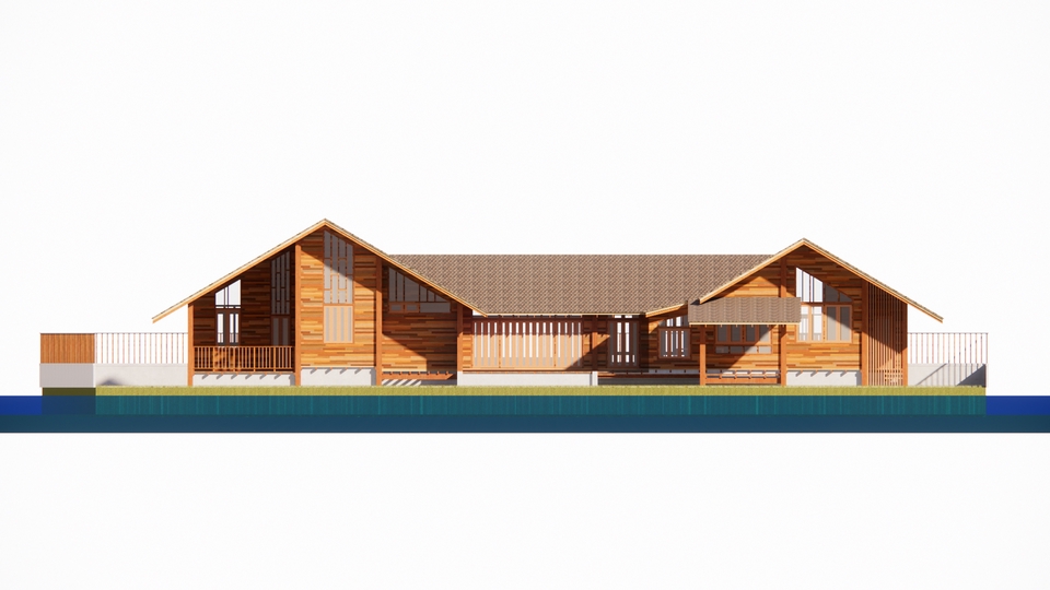 ทำโมเดล 3D - ขึ้นโมเดล 3D model Sketch up บ้าน อาคาร ตามแบบ - 4