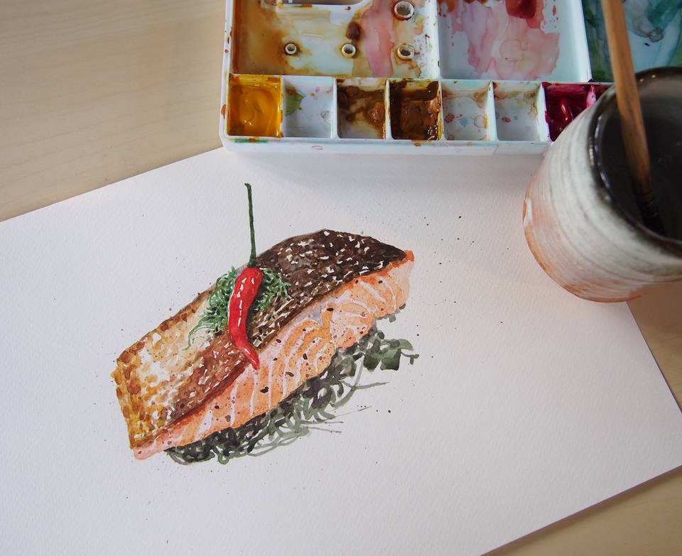 วาดภาพประกอบ - รับวาดภาพประกอบสีน้ำ Watercolor Illustration - 10