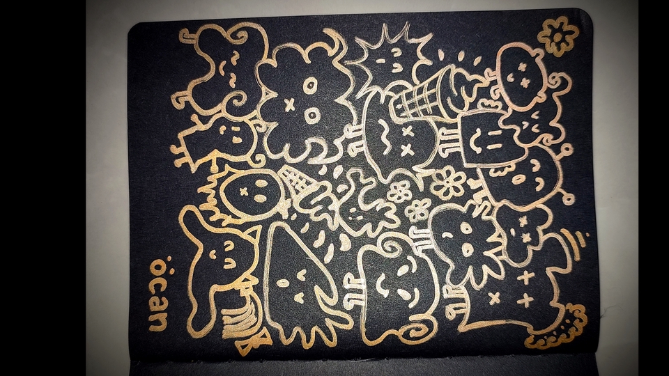 Gambar dan Ilustrasi - menggambar doodle uk.A6,menggambar grafity nama - 1