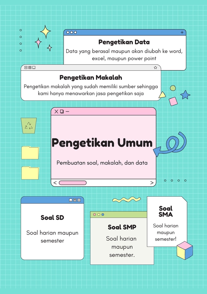 Pengetikan Umum - Pengetikan umum. Soal SD SMP SMA, makalah, proposal. - 3