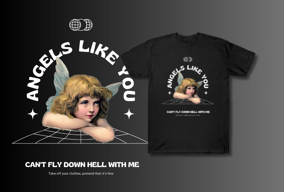 Desain Kaos & Motif - Membuatkan desain streetwear/vintage style for your idol, anime or your girlfriend dll - 5