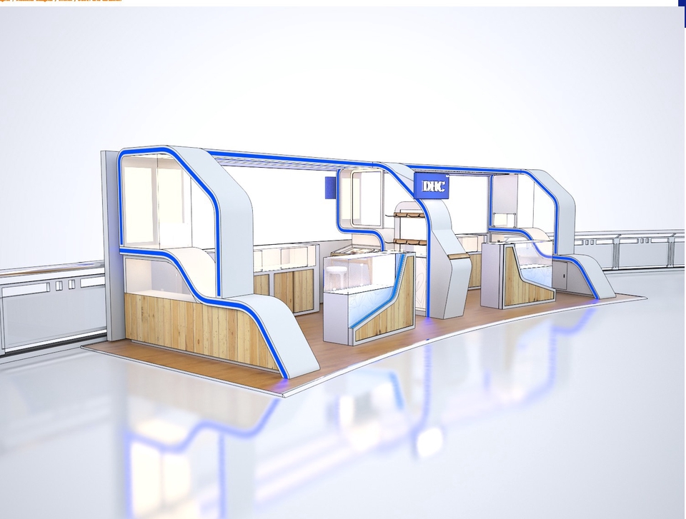 ออกแบบตกแต่งร้านค้า บูธขายสินค้า 3D รับออกแบบภายใน