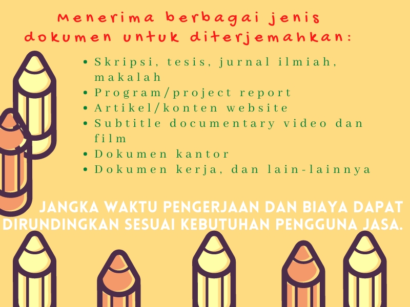 Penerjemahan - Menerjemahkan berbagai dokumen English - Bahasa Indonesia dan Bahasa Indonesia - English - 2