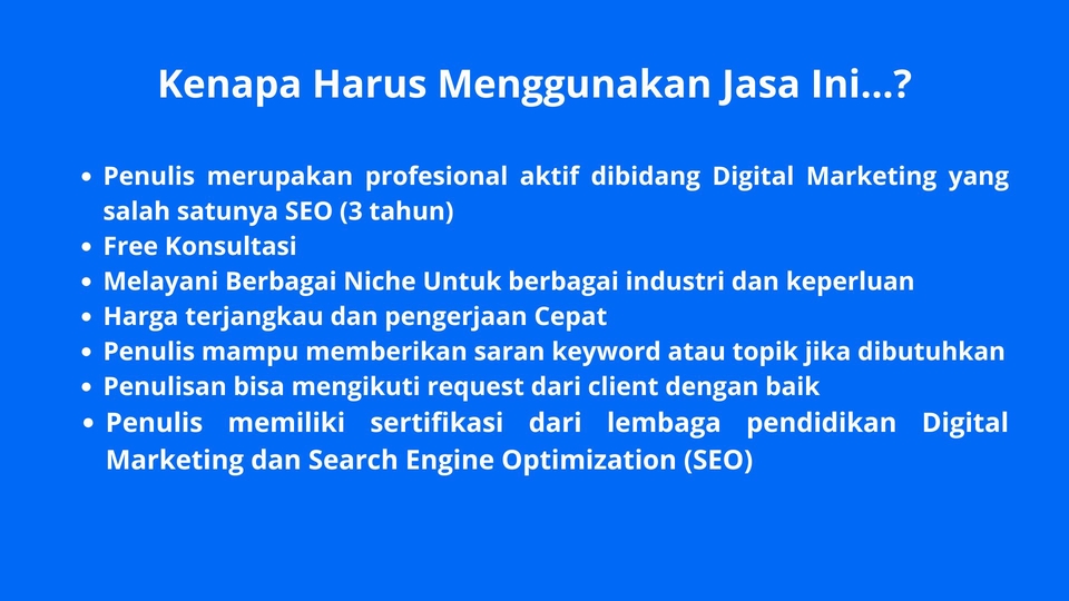Jasa penulis konten profesional untuk website dan media sosial, jasa penulis artikel SEO, content writer, freelance writer Indonesia.