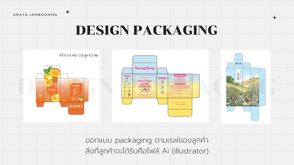 ออกแบบแพคเกจจิ้ง สินค้า อาหาร เครื่องดื่ม
