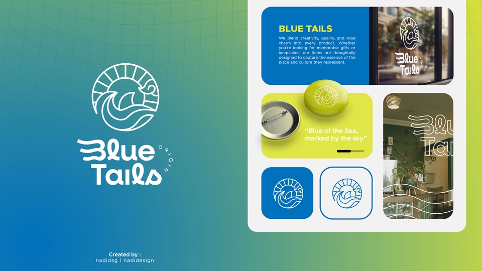 Desain logo Blue Tails online, jasa pembuatan logo perusahaan keren dan murah