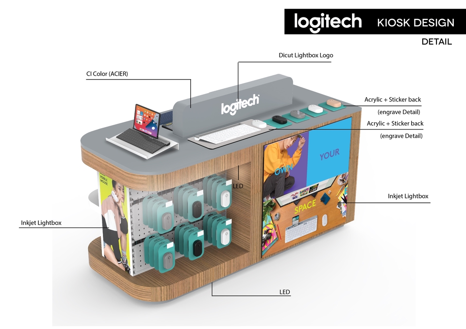 ทำโมเดล 3D - ออกแบบแท่นวางสินค้า 3D Presentation บูทแสดงสินค้าพร้อมถอดแบบสำหรับผลิตงาน - 25