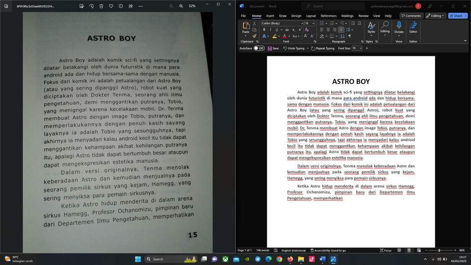 Pengetikan Umum - pengetikan ulang berbagai format, ke format DOC - 1