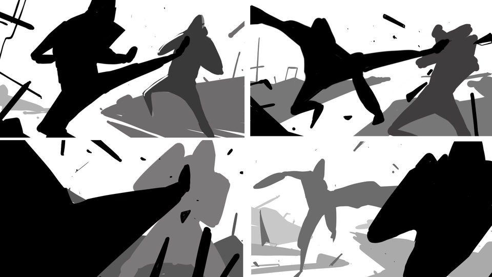 วาด/ออกแบบสตอรี่บอร์ด - รับวาด Storyboard/ Beatboard/ Animation/ Movie - 28