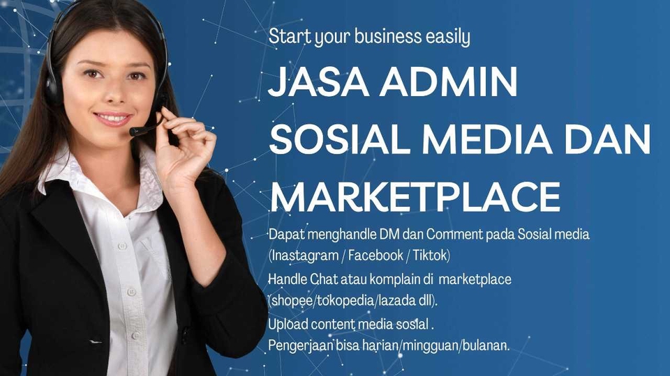 Admin Web & Page - Jasa Admin Sosial Media dan Marketplace (Khusus handle chat, komplain dan upload konten di sosmed. - 1
