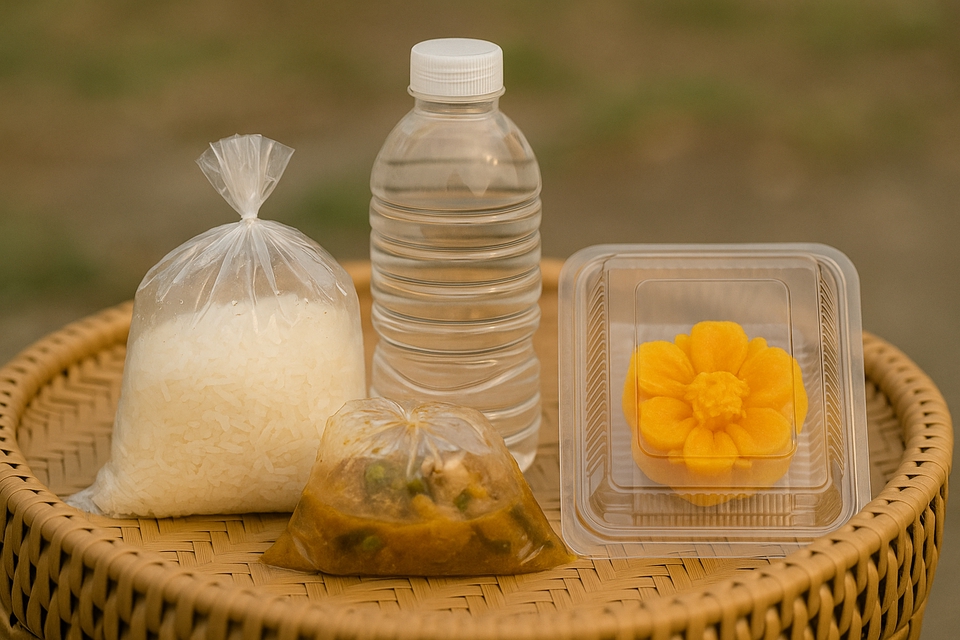 รับจ้างทำบุญออนไลน์ ใส่บาตร ข้าว น้ำ ของหวาน