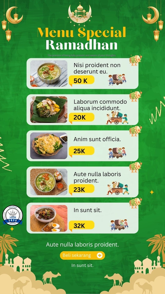 Banner Online - Design 5 Poster F&B sederhana Versi all and special Ramadhan - 3