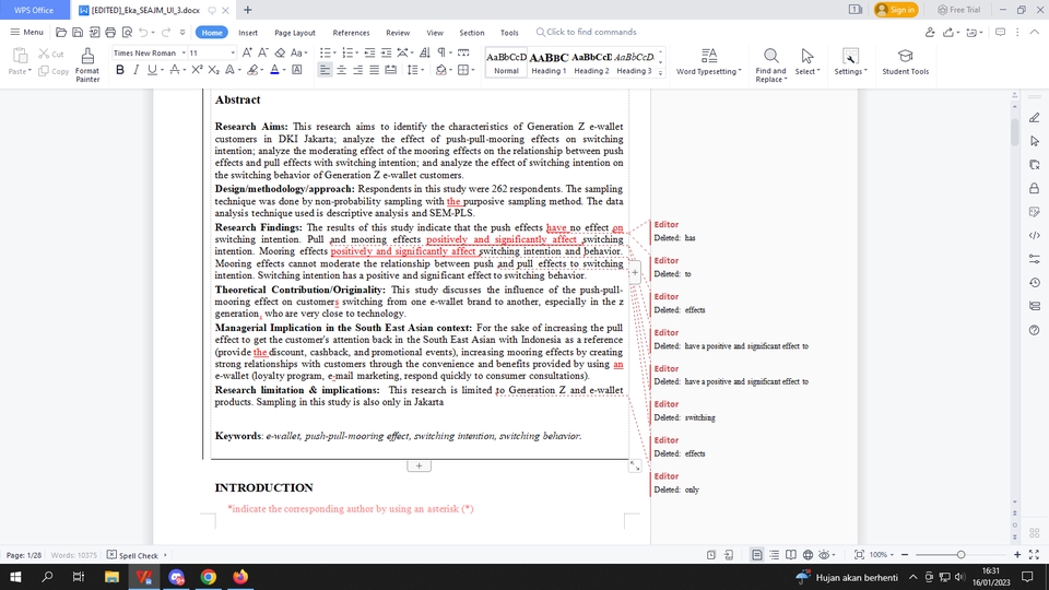 Jasa proofreading jurnal bahasa Inggris, layanan koreksi bahasa dan pemeriksaan plagiarisme.