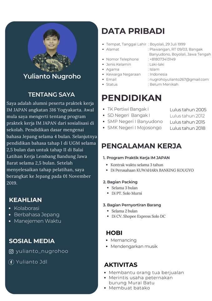 Portfolio & Resume - Pembuatan CV - 4