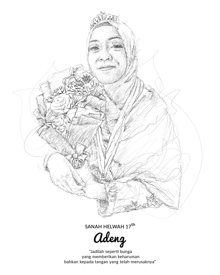 Gambar Potret - Edit foto Scribble Art Unik & Cepat (1 Hari Jadi) - 3