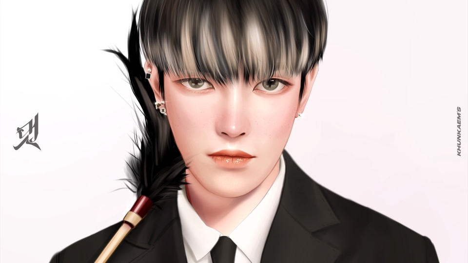 วาดภาพเหมือน Portrait - Realistic / Portrait (Digital Art) วาดภาพเหมือนบุคคลดิจิตัล - 2