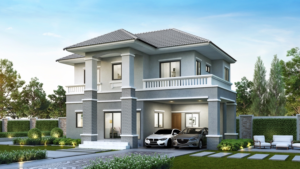 รับออกแบบบ้าน 3d บ้านโมเดล 3 มิติ ออกแบบ perspective