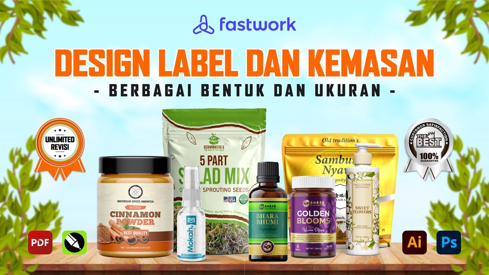 Jasa Desain Kemasan Produk & Desain Packaging - Design Kemasan Produk - BOX, POUCH, STICKER, BOTOL, DLL