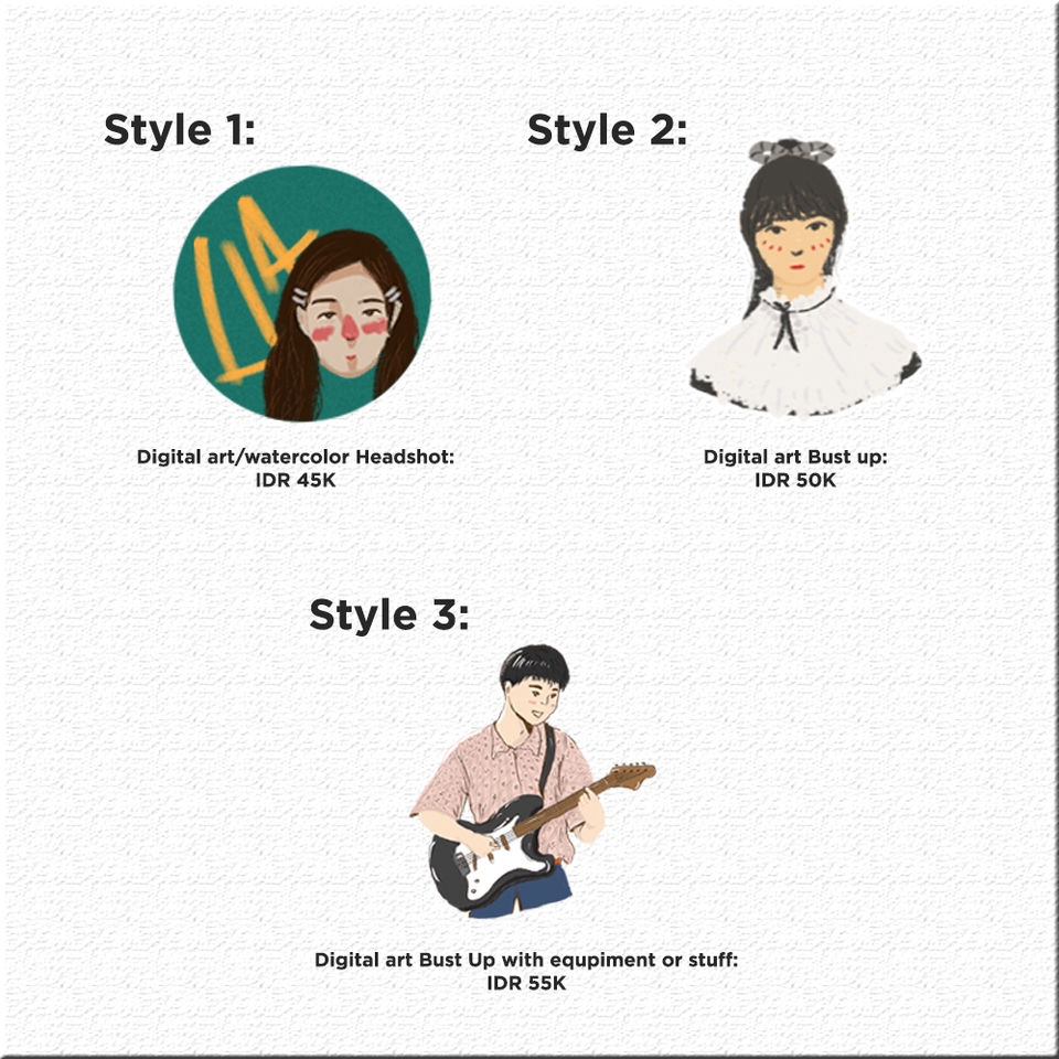 Gambar dan Ilustrasi - ILLUSTRASI KARAKTER (BUST UP/HEADSHOT ONLY) - 3