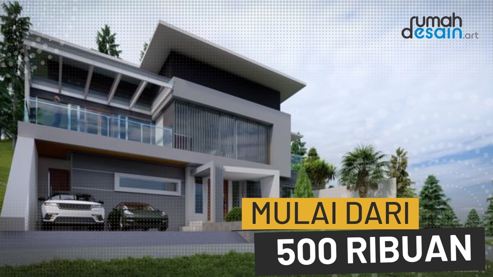 3D & Perspektif - Desain Rumah Modern Minimalis, Cafe, Villa, Restoran. Selesai 1 hari - 2