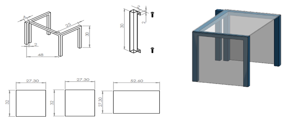 เขียนแบบวิศวกรรมและออกแบบโครงสร้าง - Safety cover CNC machine - 18